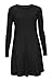 Produktbild Fashion Oasis Damen Skater Kleid schwarz schwarz Gr. Small/Medium (Größe 34/36), Black Plain