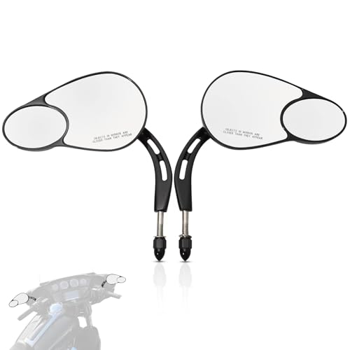 WOWTK Split Vision Rearview Mirrors for Harley 1982-2025