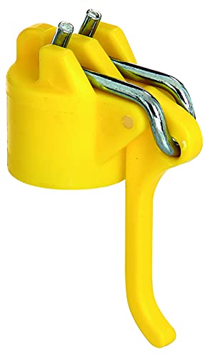Alberts 654252 Leinenspannerkopf für Wäschpfähle | Kunststoff, gelb | für Rohr-Ø 42 mm