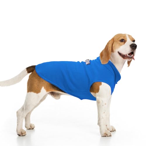 BEAUTYZOO Dog Fleece Vest Sweater Winter Jacket for Small and Medium Large Dogs with D-Ring Leash Cold Weather Coat Hoodie for XS S M Dogs Boy or Girls, Navy Blue XL