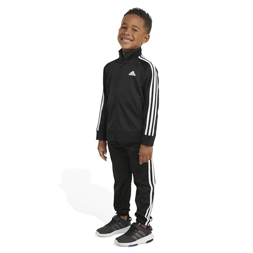 adidas boys Tricot Tracksuit Jacket Jogger Pant Set - Image 5