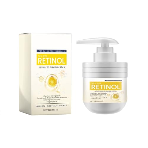 Leche Corporal Reafirmante - Crema Corporal Reafirman para Pieles Flácidas, Crema Corporal con Retinol, Extractos de Manzanilla y Aloe Vera - Loción Hidratante 3.53 oz