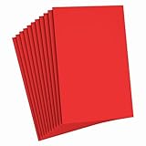 Do²ping Red Foam Sheets Crafts, 8.5x5.5 Inch Eva Craft Foam Paper for Crafts Project Classroom Scrapbook DIY Cosplay (Red-10 Sheets)