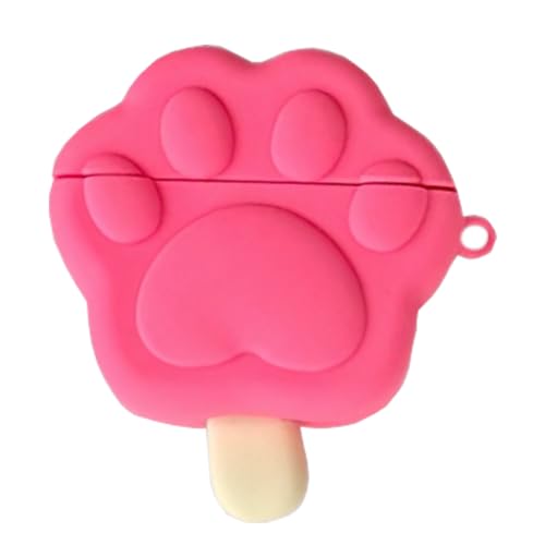 Yatchen Pink Puppy Paws Case Compatible with AirPods 3rd Generation,Cute 3D Cartoon Kawaii Soft Silicone Protector with Keychain Girls Women Shockproof Charging Cover for AirPods 3