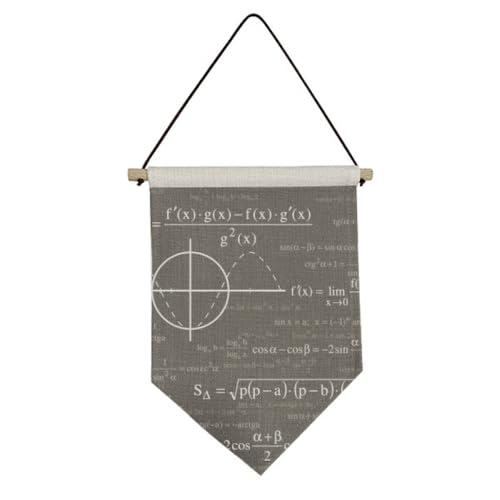Bannière décorative formules mathématiques en textile de haute qualité