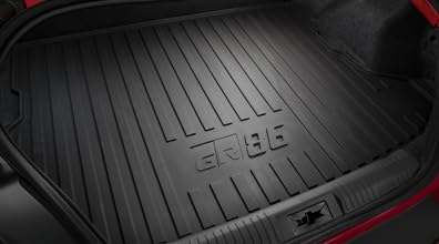 Genuine Toyota GR-86 Black Rubber All Weather Cargo/Trunk Tray/Liner Black PT908-18220-02