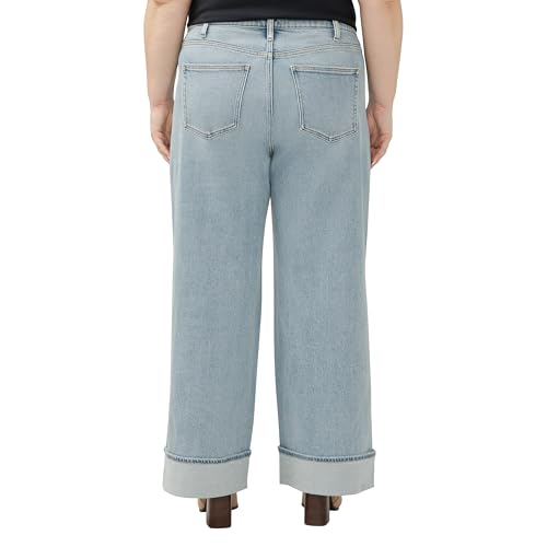 Silver Jeans Co. Women's Plus Size Highly Desirable High Rise Wide Leg Jeans3