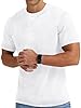 NITAGUT Men’s Distressed T-Shirts Cotton Crew Neck Vintage Tees Summer Casual Shorts Sleeves Tops,White,S #2