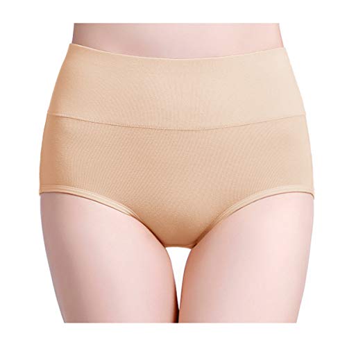 Image of wirarpa Women's Cotton Underwear High Waist Full Coverage Brief Panty Multipack