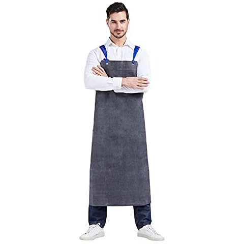 Nanxson Heavy Apron,Duty Waterproof Aprons,Unisex Rubber Industrial Protective Working Apron CF3017 Black Cover