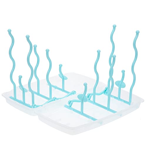 FOYTOKI Égouttoir à Biberons Vertical Organisateur De Séchage pour Biberons Et Accessoires avec Bac à Eau pour Facile à Ranger Utiliser