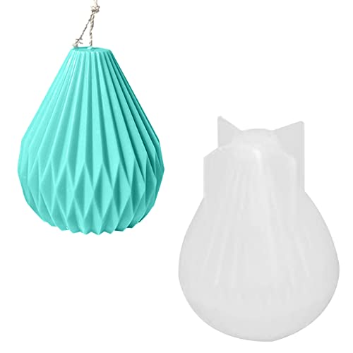 Candle Mold 3D Pear Shape Silicone Mold DIY Aromatherapy Mould for Handmade Plaster Craft Soap Making Home Decorating Ornaments