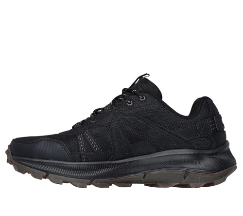 Skechers Homme Equalizer 5.0 Trail Solix Creek Basket, Black Leather/Textile/Trim, 44 EU