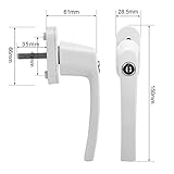 Fiqops Fenstergriffe Weiß 8 Stück Aluminium Abschließbare Fenstergriffe Kindersicherung Fenstersicherung mit Schloss mit 16 Gleichen Schlüsselpaaren - 7