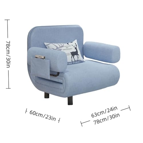 Rozkładana sofa – oszczędzająca miejsce leżak z podłokietnikami i poduszkami, nowoczesna sofa do spania dla gości, wszechstronny design do salonu