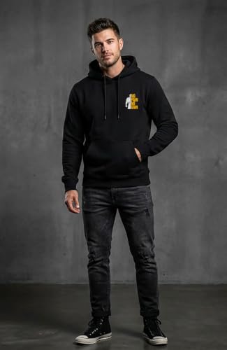 Image of Mens Full Sleeve Graphic Printed Hooded Sweatshirt | No Pain No Gain Print Winter Hoodies for Men | Gym Hoodie Men's