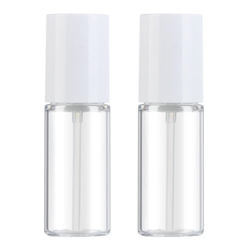 Boenoea Small Pump Bottle 1.7oz/50ml Travel Cosmetic CreamPump Bottles Empty Pump Dispenser for Shampoo Lotion and Cream 2 Pack Clear
