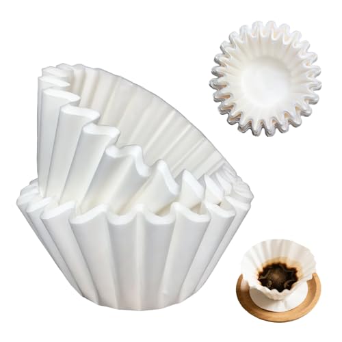 Lot de 100 Filtres à Café en Papier Universels pour Machines à Café avec Filtre à Panier, Compatible avec les Marques Premium et Autres Modèles, Taille...