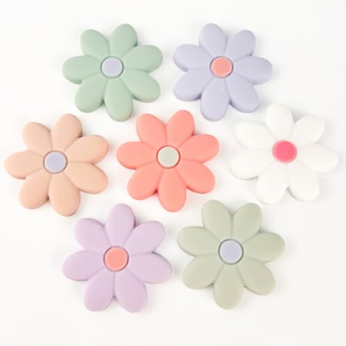 Silcone Flower Magnets Refrigerator - 7 PCS, 7 Color Locker
