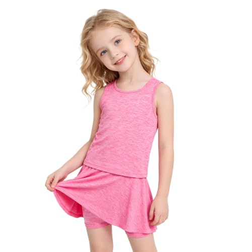 Girls Sun Protection Athletic Active Wear Tank Top and Skort