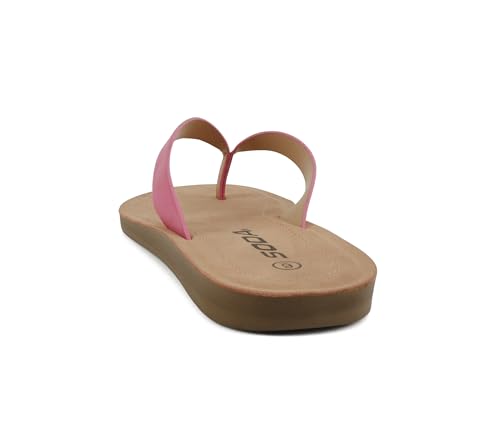 Image of Soda Shoes Women Flip Flops Basic Plain Slippers Thongs Sandals Strap Casual Beach Ella-S