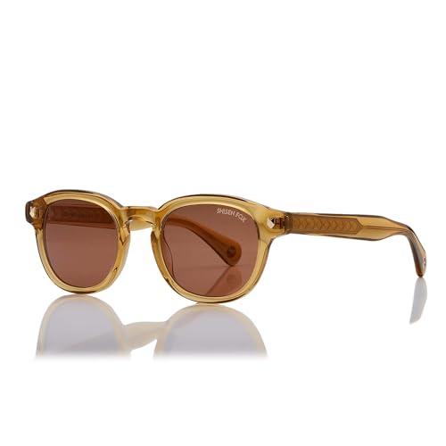 Image of Shisen Fox KITSUNE 2.0 Unisex Sunglasses with Oval Design | Non-Polarized Lenses | Trendy Sun Glasses for Men & Women | Fashion Sunglasses | Acetate Material