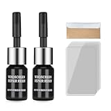 Snhauxinfa Steinschlag Reparaturset Windschutzscheibe,Windschutzscheibe Reparaturset,Repair Reparatur Windshield Auto Kit,Glass Crack Glas Display,Flüssigkeit Kits Flüssigglas,Fensterreparaturset (2)