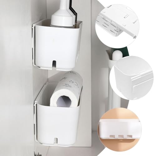 Cajas organizadoras de pared sin necesidad de taladro, pack de 2 unidades en polipropileno 7