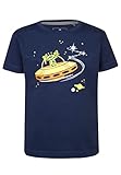 Logo-Label am Ärmelsaum ELKLINE Kinder T-Shirt UFO 3041189, Größe:128-134, Farbe:darkblue