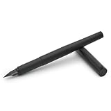 BUZZ COOL Czarny metalowy korpus pióro wieczne z konwerterem do wkładu atramentowego, cienka stalówka 0,5 mm