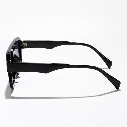 Retro Double Bridge Square Aviator Sunglasses for Men Women Vintage Pilot Shades for Driving Motorcycle Urban Fashion UV4004