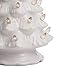Milltown Merchants Ceramic Christmas Tree - Tabletop Tree with Lights - (11.5 inch Medium White Christmas Tree/White Lights) - Lighted Vintage Ceramic Tree