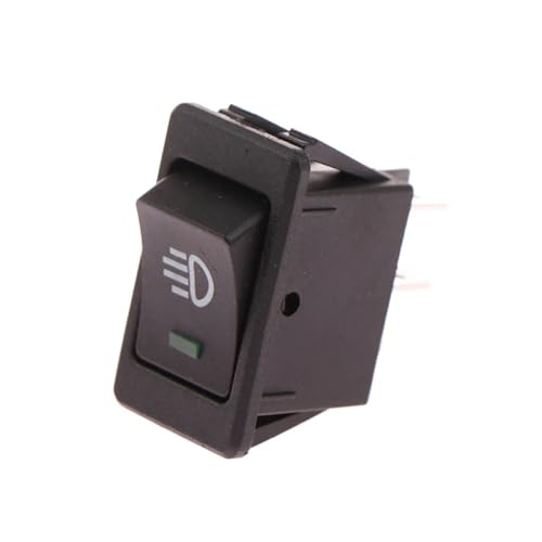 Universal Car Fog Light Switch LED ASW-17D 12V 35A 4Pin Automobile and Motorcycle(Green)