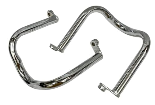 Image of Motorcycle Engine Guard, Heavy Duty Chrome Plated, Compatible with Interceptor 650, Continental GT 650 (Chromed)
