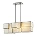 Elk Lighting 72063-4 Cubist Collection 4 Light Chandelier, 27" x 27" x 9", Brushed Nickel