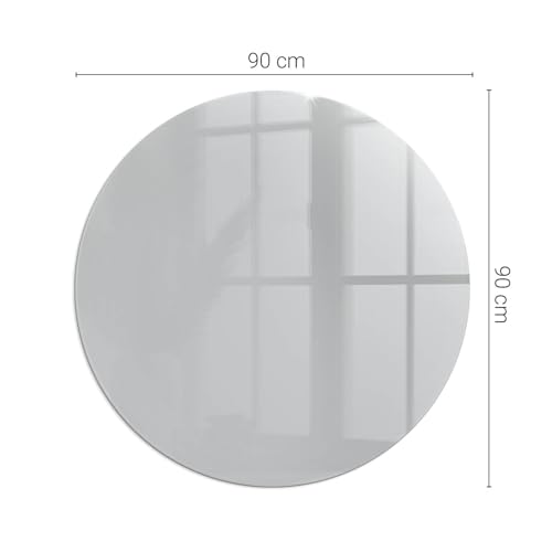 Placa de chimenea gris redonda de 90 cm para suelo radiante 3
