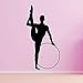 Stickers muraux salon chambre décoration stickers muraux gymnastique rythmique cercle sport garçon gymnase à domicile 42X84 cm