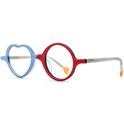 Image of HEPIDEM Multicolor Acetate Glasses Frame Men Women Round Eyeglasses Optical Spectacles 9377