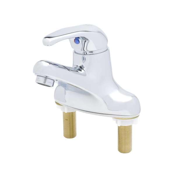 T&S Brass B-2711-FL Deck Mount Single Lever Faucet, Ceramic Cartridge, 2.2 GPM Aerator, 18" Flex Lines, 4"