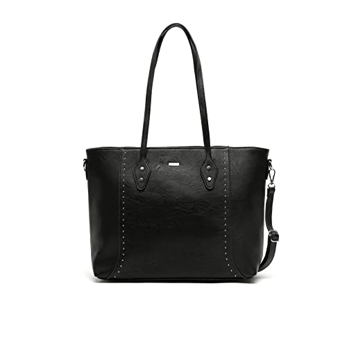 MISAKO Balando bolso shopper con asa bandolera Mujer - Balando Negro 30 X 43 X 14 cm