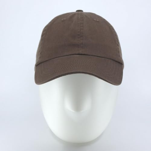 Image of Classic Washed Cotton Baseball Cap - Vintage Adjustable Dad Hat, Curved Bill for Men Women, Outdoor Everyday Wear