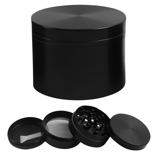 Dalephoric 5×3.8 cm Grinder Weed, 4-Teiliges Kräutermühle Zinklegierung, Pollen Crusher Set mit Pollen Scraper, Grinder Metall, für Gewürze, Herb, Kräuter, Spice und Kaffee, Schwarz Dalephoric 5×3.8 cm Grinder Weed, 4-Teiliges Kräutermühle Zinklegierung, Pollen Crusher Set mit Pollen Scraper, Grinder Metall, für Gewürze, Herb, Kräuter, Spice und Kaffee, Schwarz
