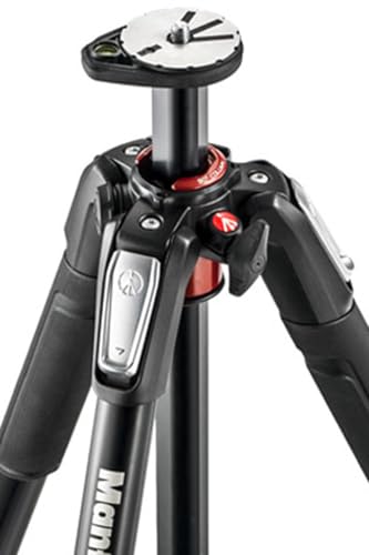 マンフロット(Manfrotto) 【Amazon.co.jp限定】055プロアルミニウム三脚3段 最大高170cm 格納高61cm 自重2.5kg 耐荷重20kg スマホクランプ付属 雲台なし レバーロック プロユース スタジオ JP A00027BMN