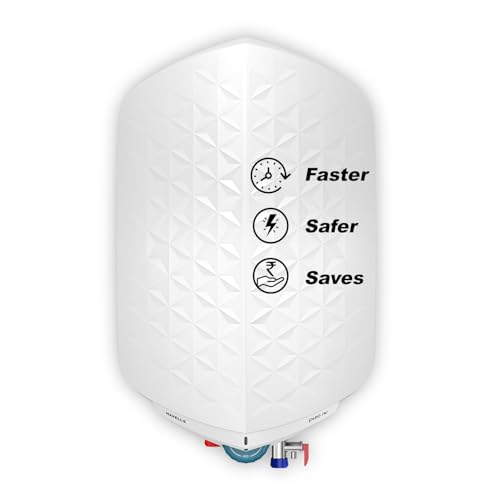 Havells Puro Nu 15L Storage Water Heater(Geyser)|Faster Heating|Safer to use|Saves electricity|Engineered for Hard Water|Glass Coated Anti Rust Tank|Mcoloy Heating Element|Jog Dial Temp. setting knob
