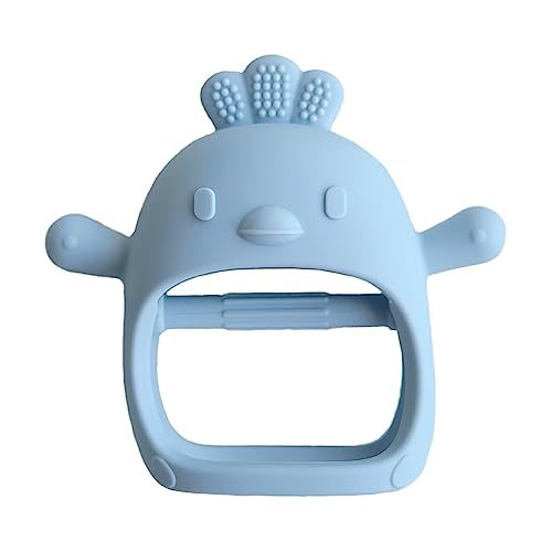 (バーピー) かみかみチキン 歯がため シリコン 食品グレード おもちゃ 歯固め 安心素材 はがため 赤ちゃん 新生児 ベビー BPAフリー 0歳 (ブルー)