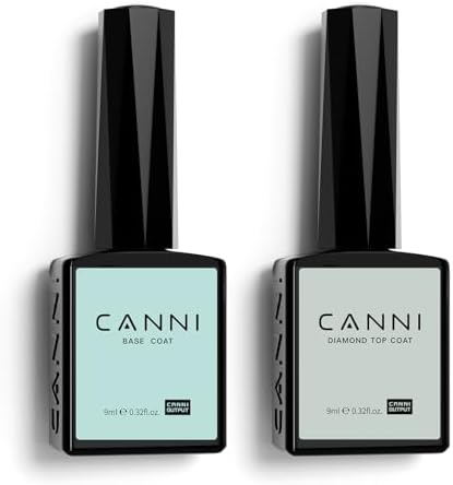 CANNI Vernis Semi Permanent Top Coat et Base Coat Vernis à ongles...