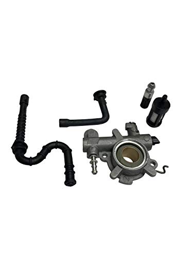 ENGINERUN Oil Pump and Worm Gear Oiler Fuel Oil Hose Fuel Filter (6 PCS) Assembly Compatible with Stihl MS340 MS360 Chainsaw Replacement Parts OEM Ref 1125-640-3201 11256403201 - Thumbnail 4