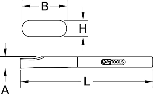 KS Tools 140.2162 Karosserie-Trennmeißel, 300mm