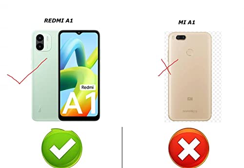 Image of COVERBLACK Soft Rubber Back Cover Compatible Model for MI REDMI A1 (2022 Model) - Transparent