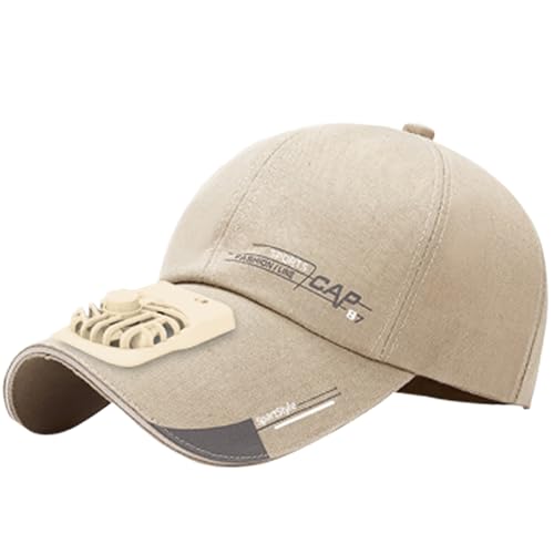 Sombrero con ventilador, 2 velocidad de viento USB Carga de sombrero de ventilador, gorra de béisbol ajustable silenciosa, sombrero de protección solar portátil para viajes de verano unisex deportes